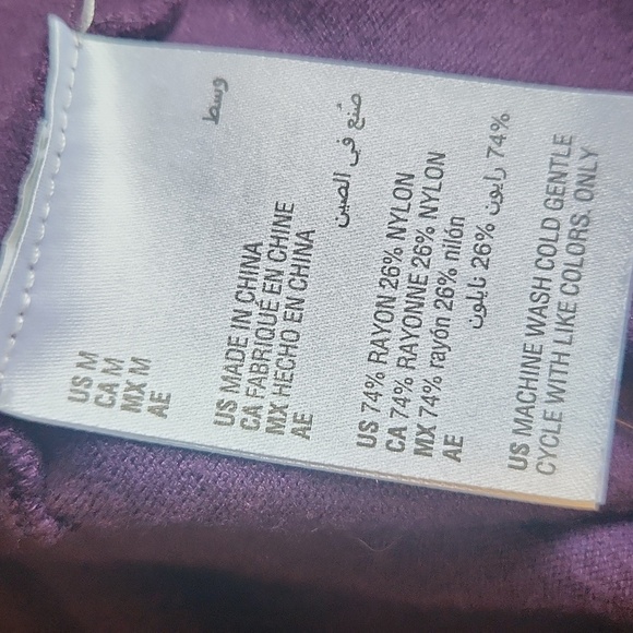 Alfani Women's Purple and Black Turtleneck Sweater - Picture 11 of 11